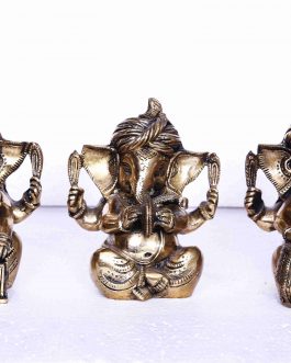 Brass Musical Ganesh set