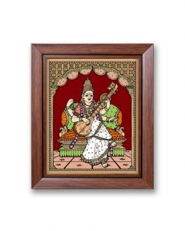 Glass Painting Saraswathi