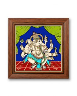 Glass Painting Dancing Ganesh
