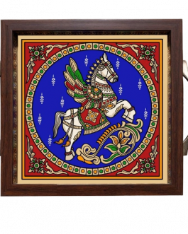 Glass Painting Fly Horse Tray