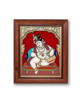 Glass Painting Butter Krishna