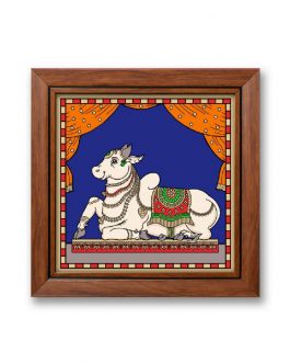 Glass Painting Nandhi