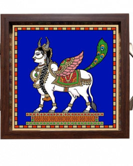 Glass Painting Kamadhenu Tray