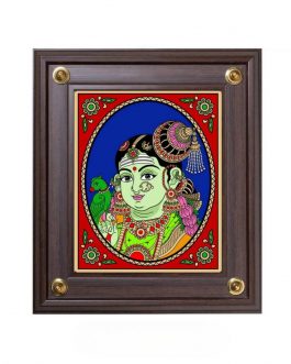 Glass Painting Meenakshi Face