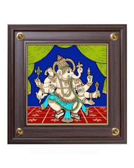 Glass Painting Dancing Ganesh