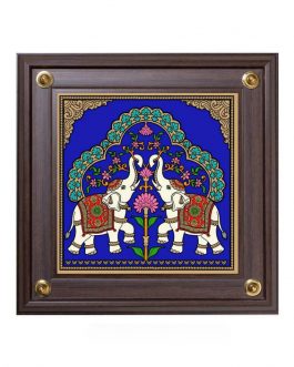 Glass Paintings Two Elephnat