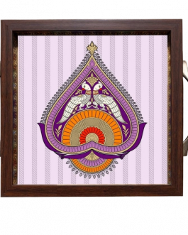 Glass painting Parrot Spade Tray