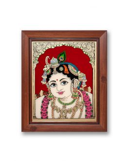Glass Painting Krishna Face