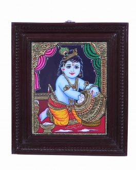 Tanjore Painting Butter Krishna