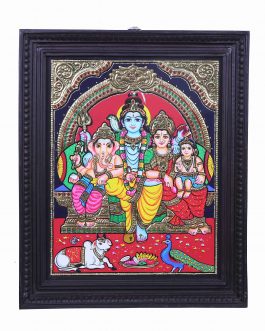 Tanjore Painting  Siva Family