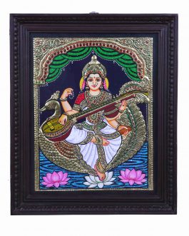 Tanjore Painting  Saraswathi
