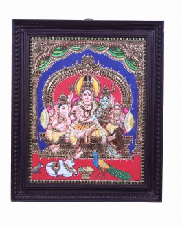 Tanjore Painting Siva Family