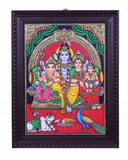 Tanjore Painting Siva Family
