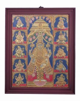 Tanjore Painting Vishnu with Dasavatharam
