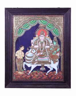 Tanjore Painting Siva Parvathi