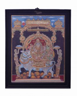 Tanjore Painting Siva Parvathi
