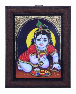 Tanjore Painting Laddu Krishna