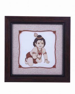 Wood Painting Krishna