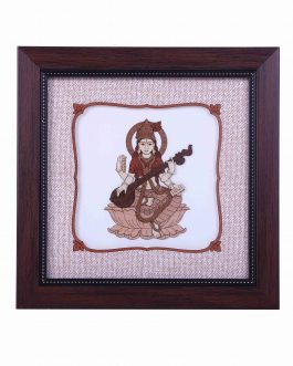 Wood Painting Saraswathi