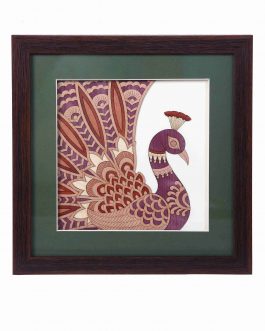 Wood Painting Peacock