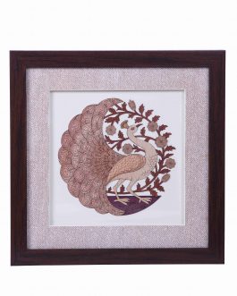 Wood Painting Peacock