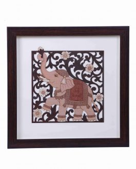 Wood Painting Elephant
