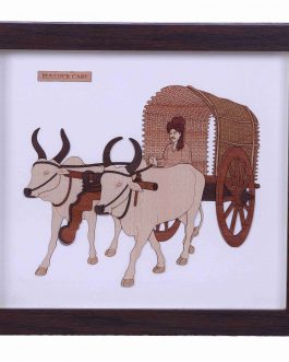 Wood Painting Bullock Cart