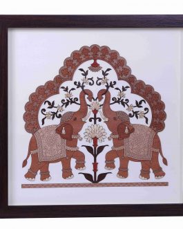 Wood Painting Elephant