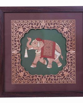Wood Painting Elephant
