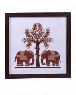 Wood Painting Tree Elephant