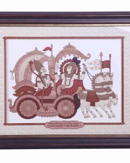 Wood Painting Geetha Upadesam