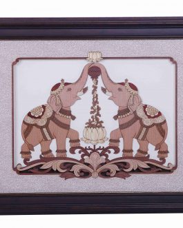 Wood Painting Gajalakshmi