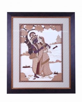 Wood Painting Radhakrishna