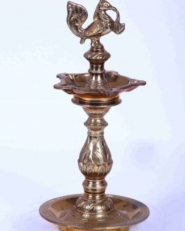 Brass 12 inch Table Nagas Annam Lamp
