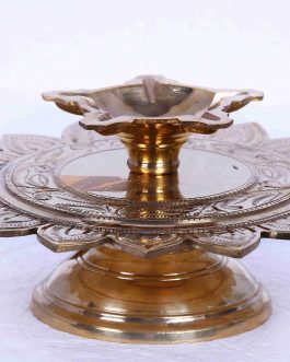 Brass panchamuga Lotus Deepam