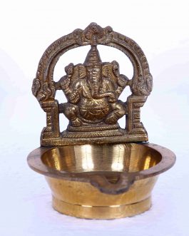 Brass 4.5 inch Ganesh Lamp