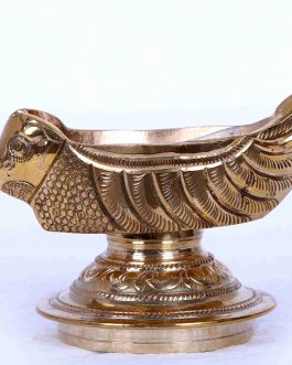Brass Parrot Agal Lamp