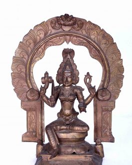 Bronze 12 inch Sitting Mariamman with Thiruvatchi