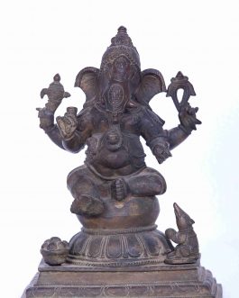 Bronze 9 inch Sitting Ganesh