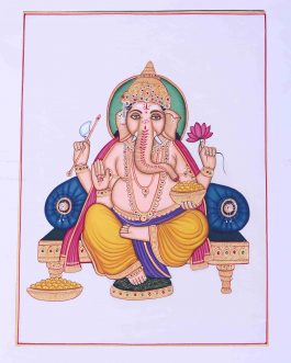 Silk Painting Ganesh