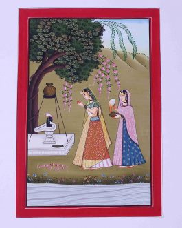 Silk Painting God Fiber Siva