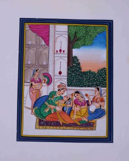 Silk Painting Mohal  Painting
