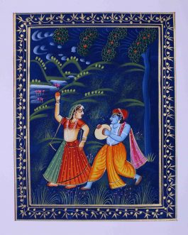 Silk Painting Radhakrishnan