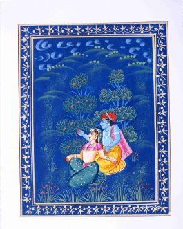 Silk Painting Radhakrishnan