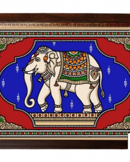 Glass Painting Elephant Tray