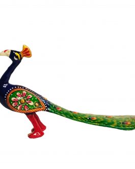 White Metal Alu Peacock Painted