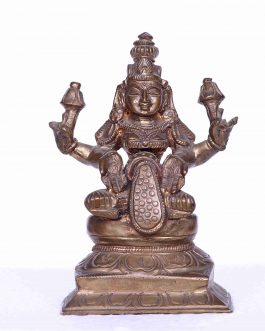 Bronze 5 inch Sitting Kubera Lakshmi