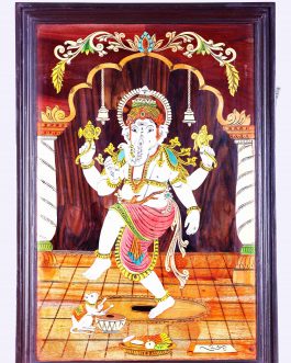 Rose Wood 3D Ganesh Panel