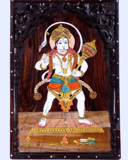 Rose Wood Hanuman Panel