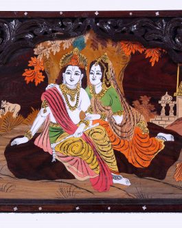 Rose Wood Radhakrishna Panel